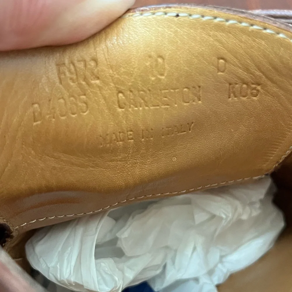 Coach Carleton brown leather lace up Oxfords Preppy Academia Career shoes sz 10